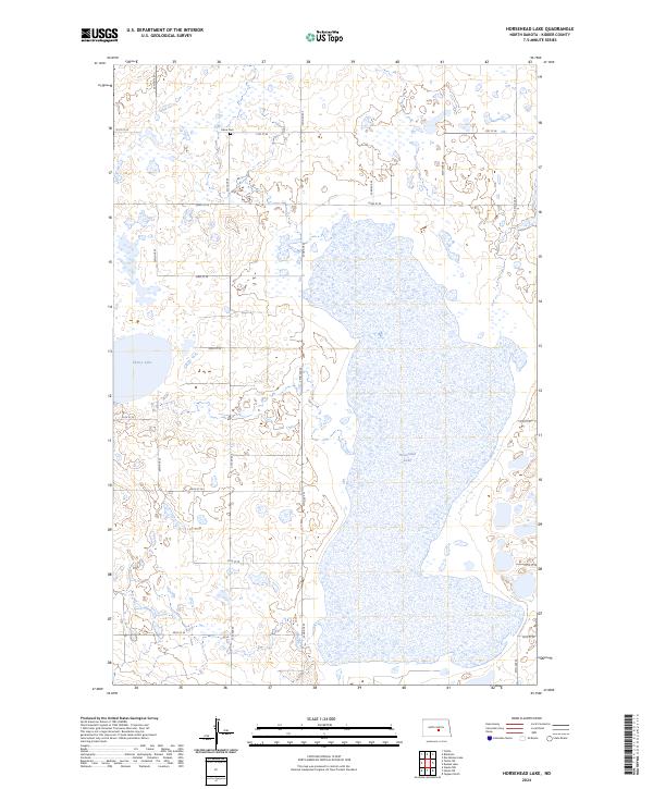 Horsehead Lake, ND — USGS 7.5-minute topo (2024)