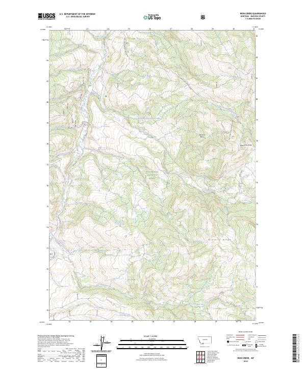 Iron Creek, MT — USGS 7.5-minute topo (2024)