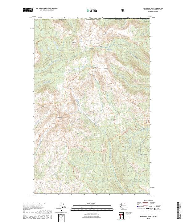 Horseshoe Basin, WA-BC — USGS 7.5-minute topo (2023)