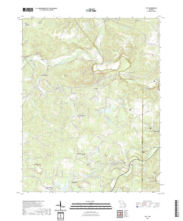 Tiff, MO — USGS 7.5-minute topo (2021)