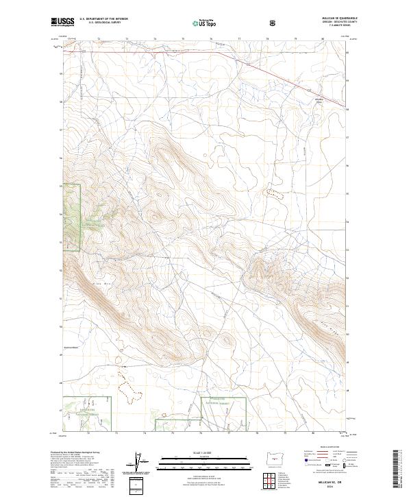 Millican SE, OR — USGS 7.5-minute topo (2024)