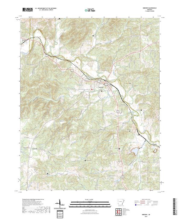 Imboden, AR — USGS 7.5-minute topo (2024)