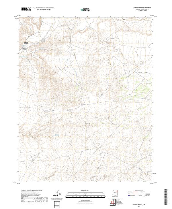 Sunrise Springs, AZ — USGS 7.5-minute topo (2021)