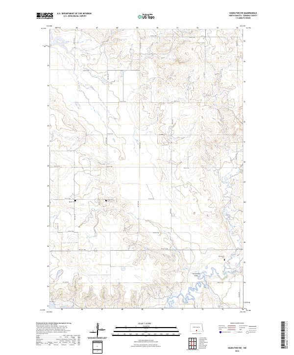 Hazelton SW, ND — USGS 7.5-minute topo (2024)