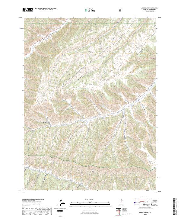 Lance Canyon, UT — USGS 7.5-minute topo (2023)