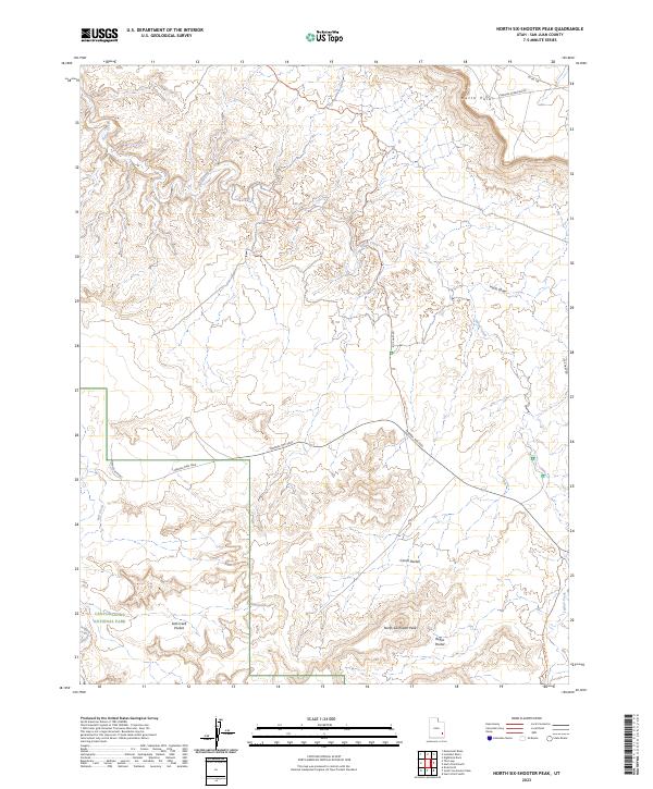 North Six-shooter Peak, UT — USGS 7.5-minute topo (2023)