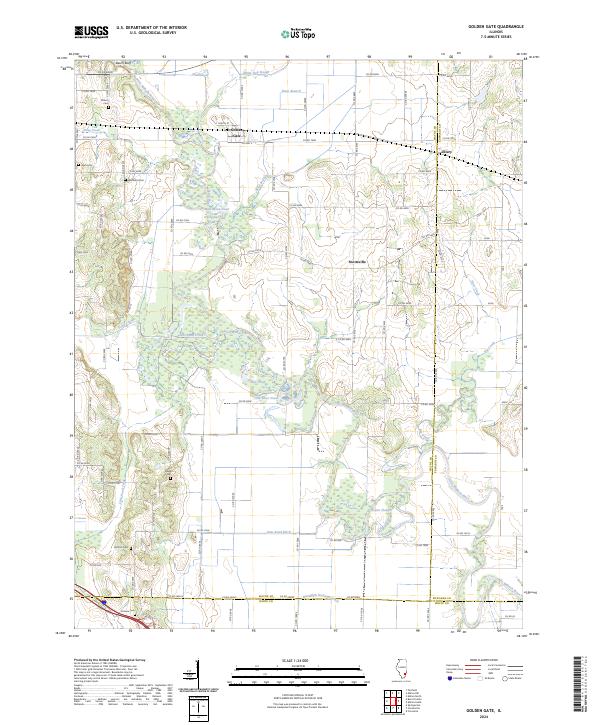 Golden Gate, IL — USGS 7.5-minute topo (2024)