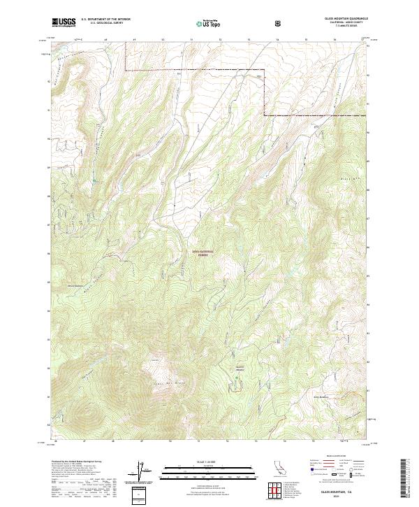 Glass Mountain, CA — USGS 7.5-minute topo (2021)
