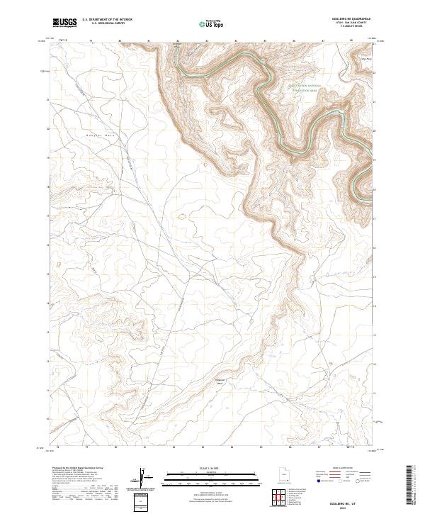 Goulding NE, UT — USGS 7.5-minute topo (2023)