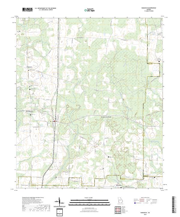 Damascus, GA — USGS 7.5-minute topo (2024)