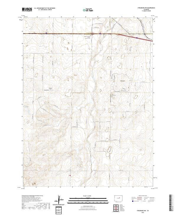 Strasburg NW, CO — USGS 7.5-minute topo (2022)