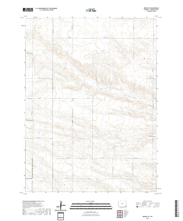 Midway SE, WY — USGS 7.5-minute topo (2021)