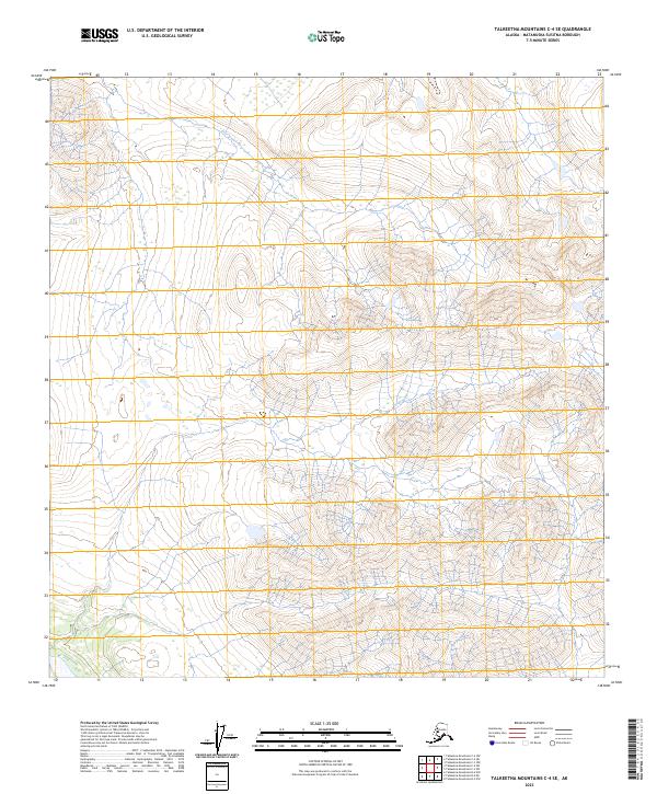 Talkeetna Mountains C-4 SE, AK — USGS 7.5-minute topo (2023)