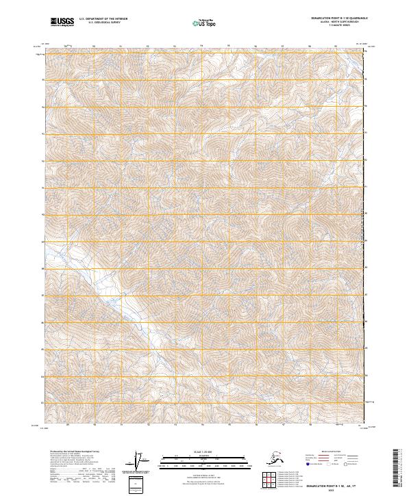 Demarcation Point B-1 SE, AK-YT — USGS 7.5-minute topo (2023)