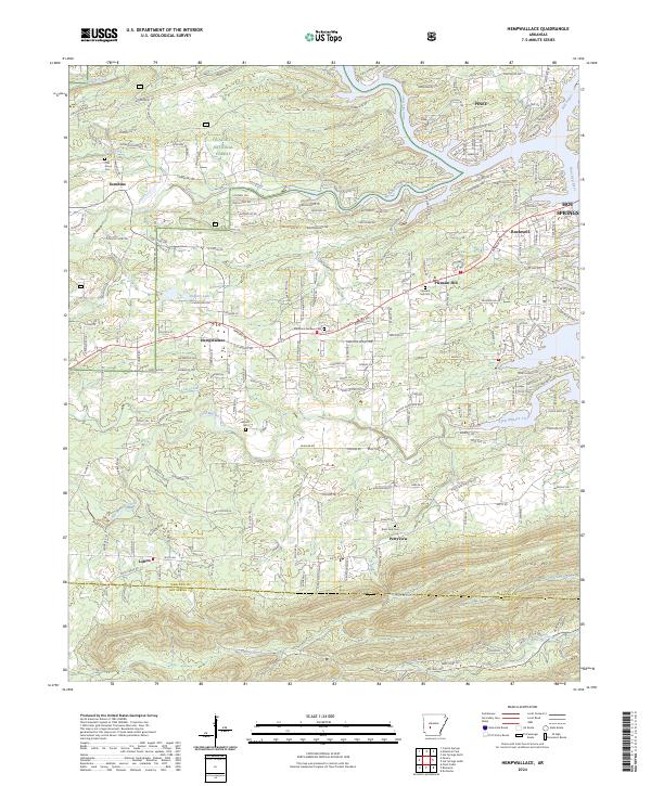 Hempwallace, AR — USGS 7.5-minute topo (2024)