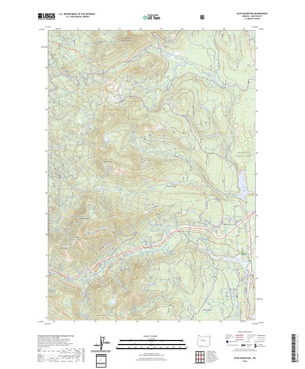 Echo Mountain, OR — USGS 7.5-minute topo (2024)