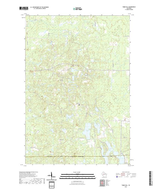 Timms Hill, WI — USGS 7.5-minute topo (2022)