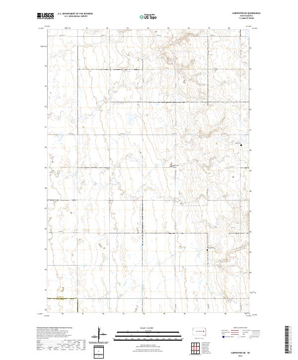 Carpenter NE, SD — USGS 7.5-minute topo (2021)
