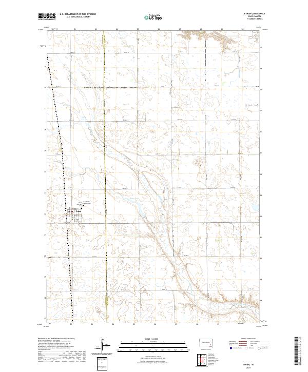 Ethan, SD — USGS 7.5-minute topo (2021)