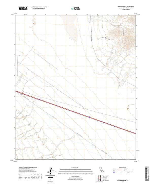Sidewinder Well, CA — USGS 7.5-minute topo (2021)