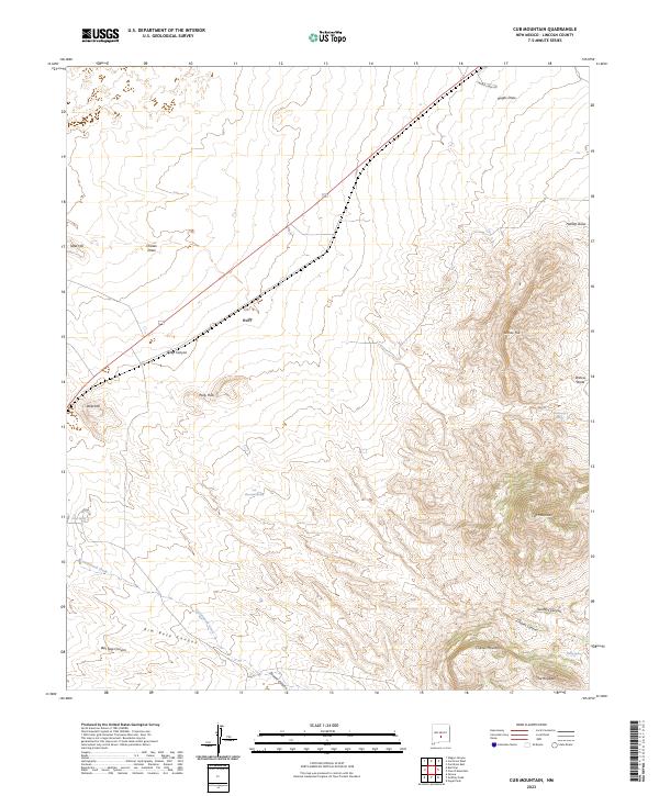 Cub Mountain, NM — USGS 7.5-minute topo (2023)