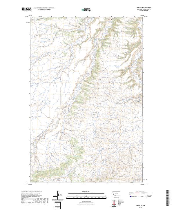 Fergus NE, MT — USGS 7.5-minute topo (2024)