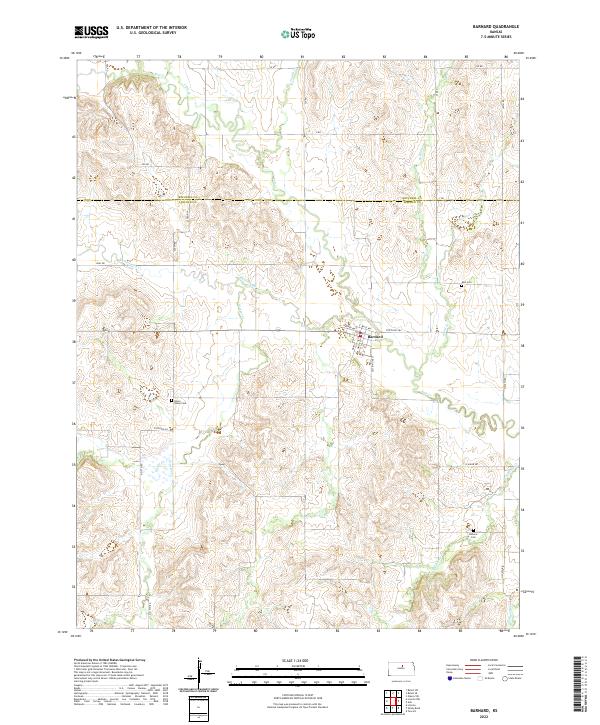 Barnard, KS — USGS 7.5-minute topo (2022)