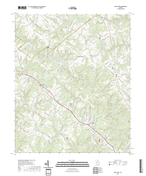 Dewy Rose, GA — USGS 7.5-minute topo (2024)