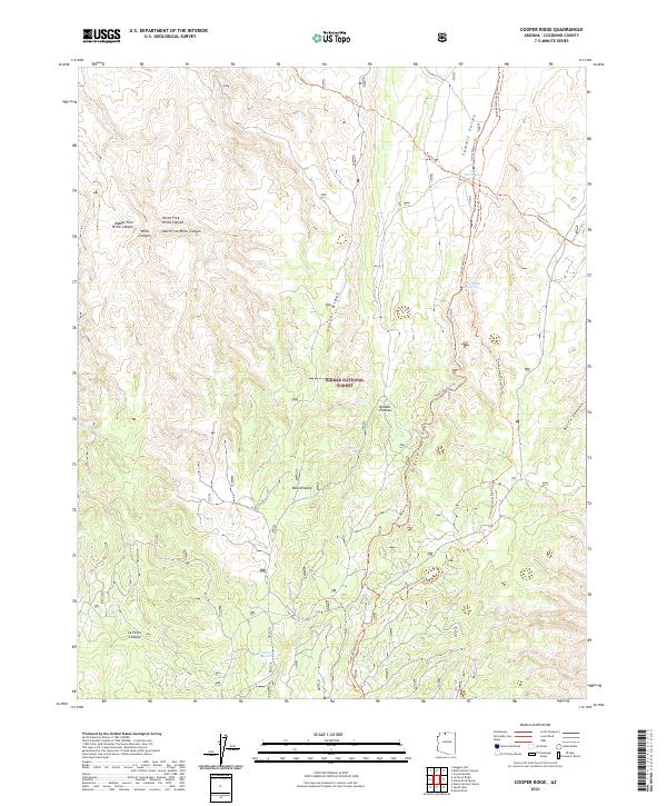 Cooper Ridge, AZ — USGS 7.5-minute topo (2021)
