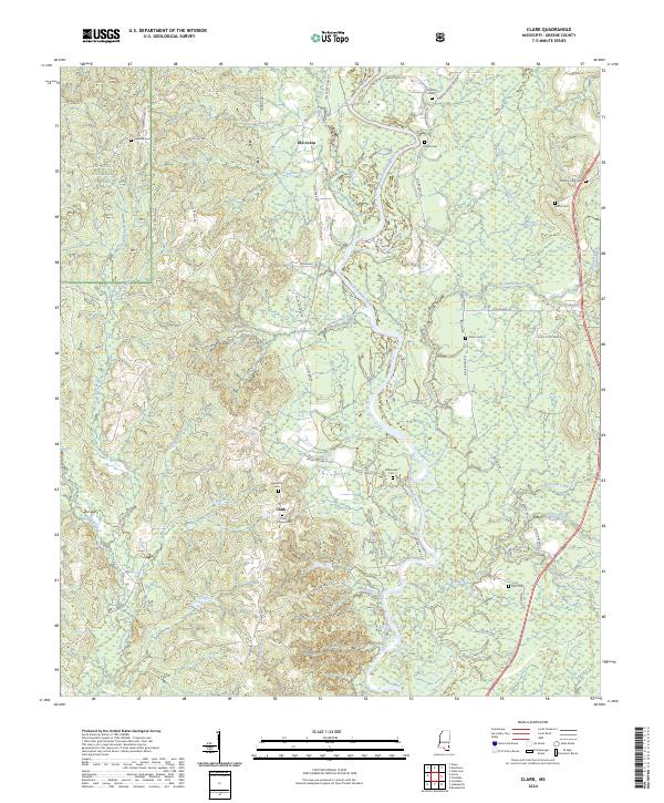 Clark, MS — USGS 7.5-minute topo (2024)
