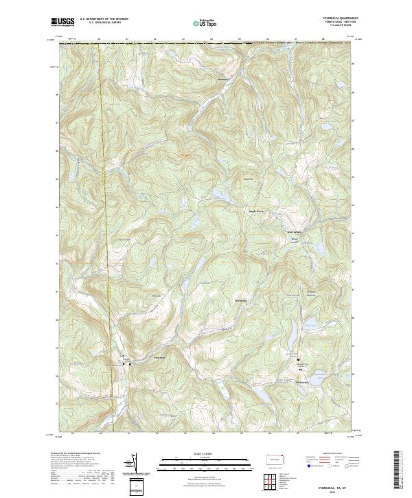 Starrucca, PA-NY — USGS 7.5-minute topo (2023)