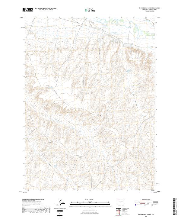 Thornburgh Gulch, CO — USGS 7.5-minute topo (2022)