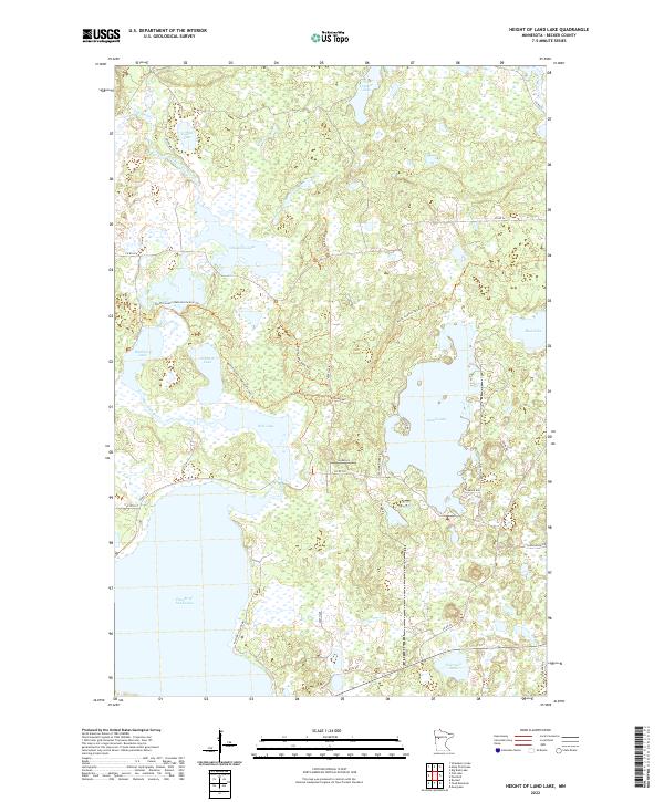Height of Land Lake, MN — USGS 7.5-minute topo (2022)
