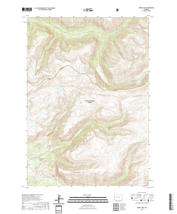 Ferry Lake, WY — USGS 7.5-minute topo (2021)