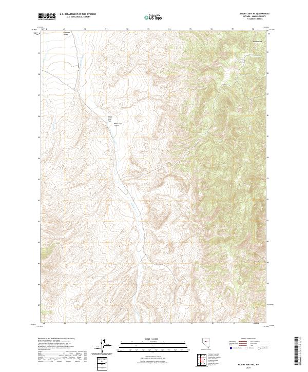 Mount Airy NE, NV — USGS 7.5-minute topo (2021)