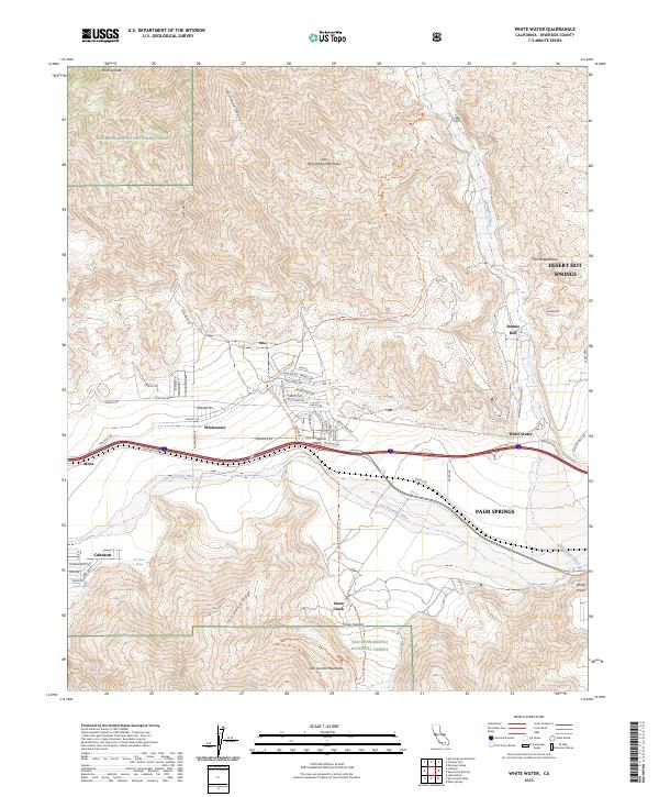 White Water, CA — USGS 7.5-minute topo (2023)