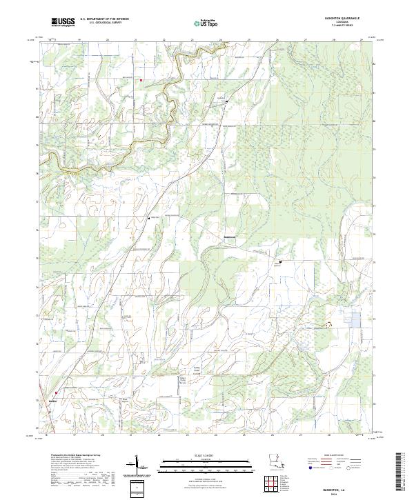 Baskinton, LA — USGS 7.5-minute topo (2024)