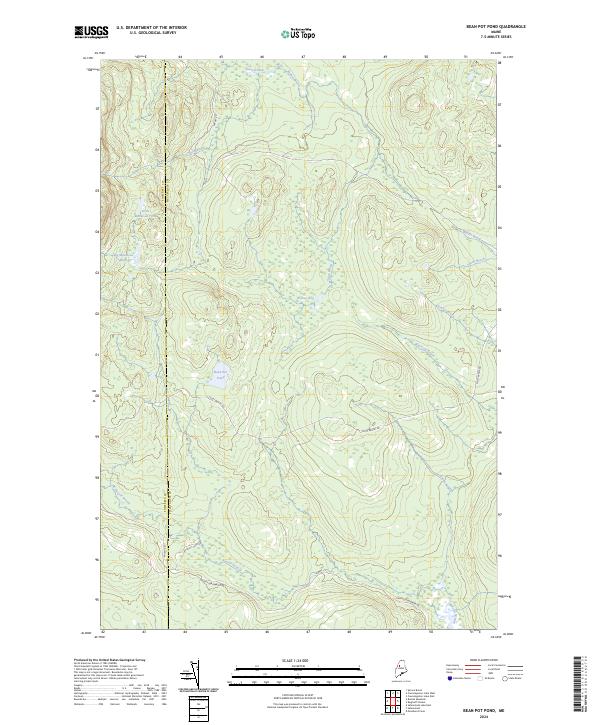 Bean Pot Pond, ME — USGS 7.5-minute topo (2024)