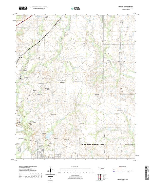 Arbuckle Hill, OK — USGS 7.5-minute topo (2022)