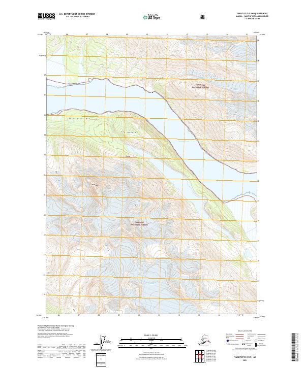 Yakutat D-3 SW, AK — USGS 7.5-minute topo (2021)