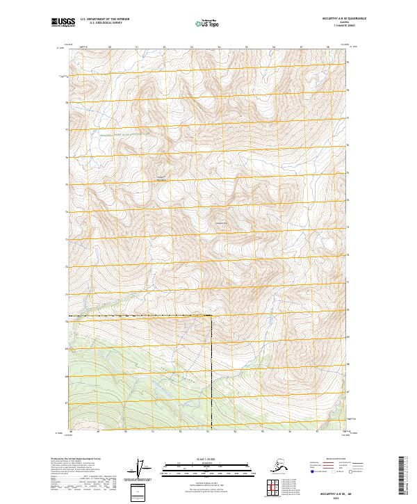 McCarthy A-8 SE, AK — USGS 7.5-minute topo (2023)