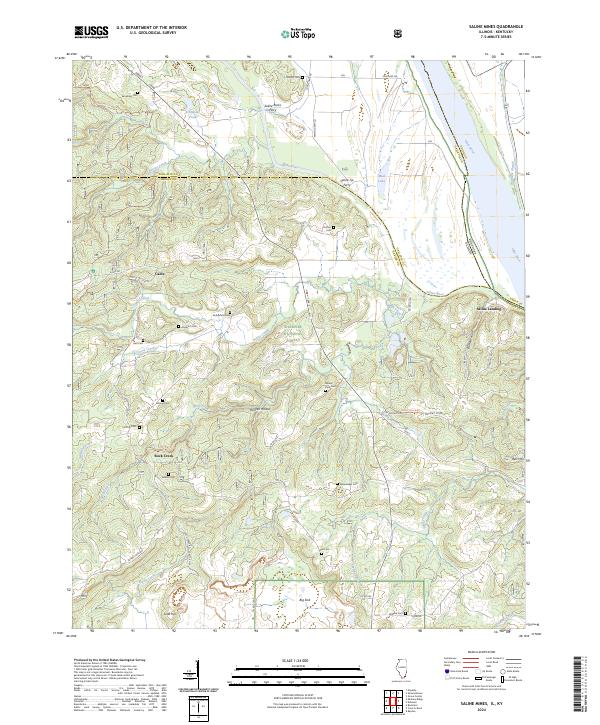 Saline Mines, IL-KY — USGS 7.5-minute topo (2024)