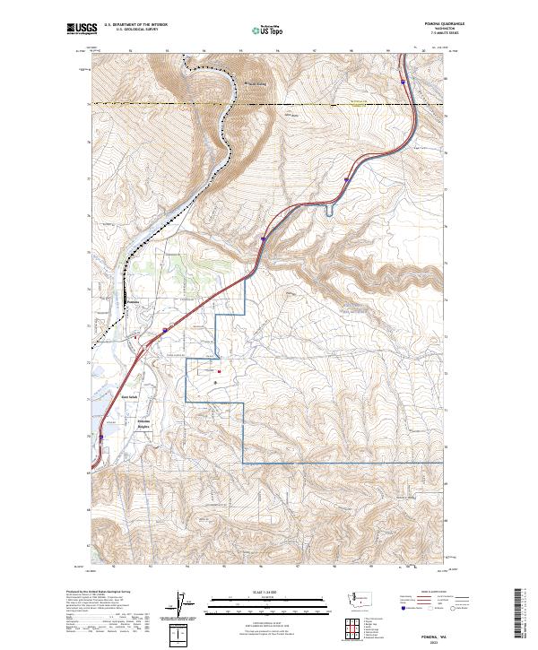 Pomona, WA — USGS 7.5-minute topo (2023)
