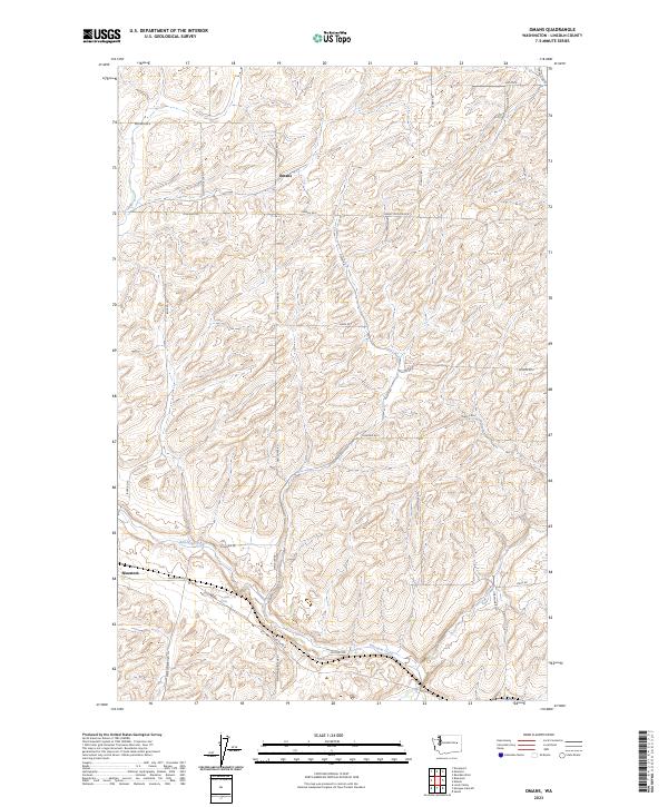 Omans, WA — USGS 7.5-minute topo (2023)