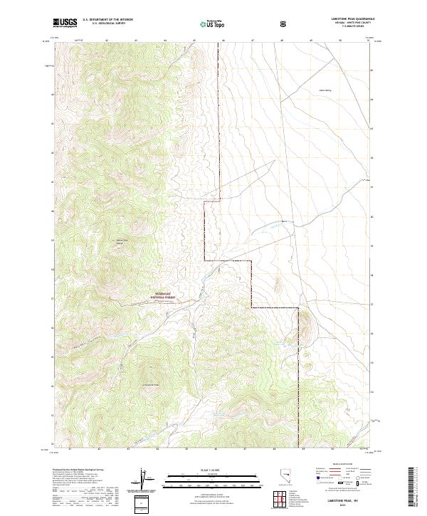 Limestone Peak, NV — USGS 7.5-minute topo (2021)