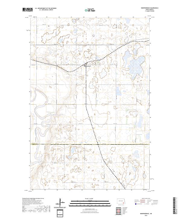 Independence, ND — USGS 7.5-minute topo (2024)