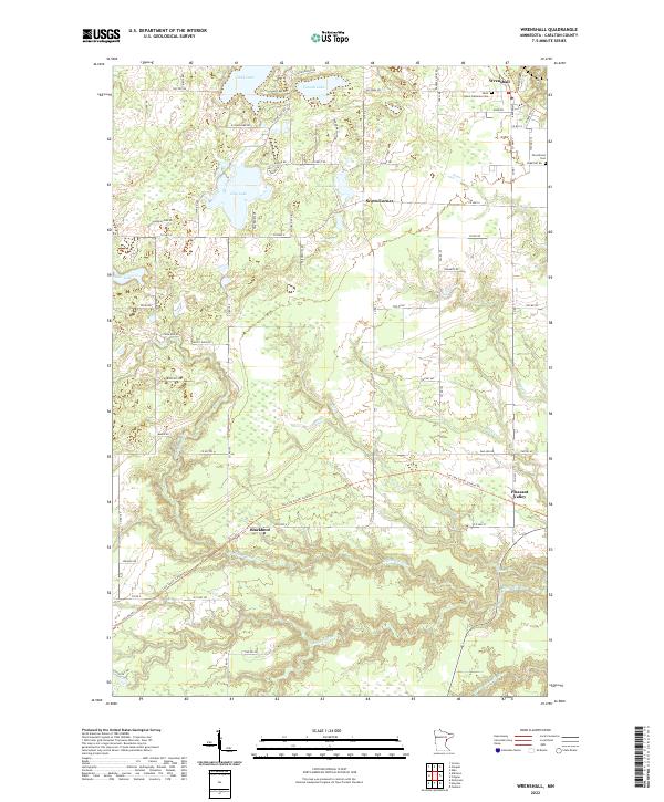 Wrenshall, MN — USGS 7.5-minute topo (2022)