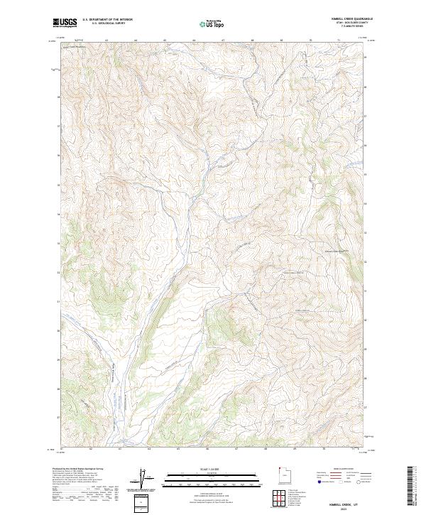 Kimbell Creek, UT — USGS 7.5-minute topo (2023)