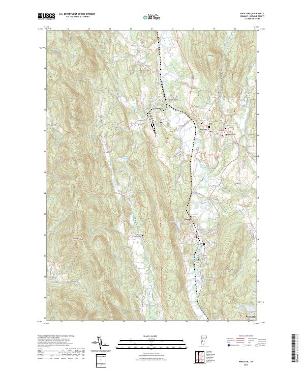 Proctor, VT — USGS 7.5-minute topo (2024)