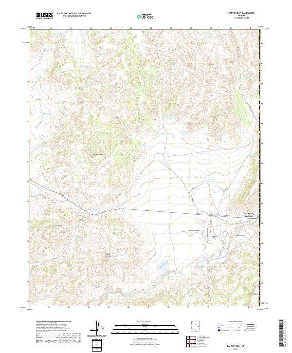Canyon Day, AZ — USGS 7.5-minute topo (2021)